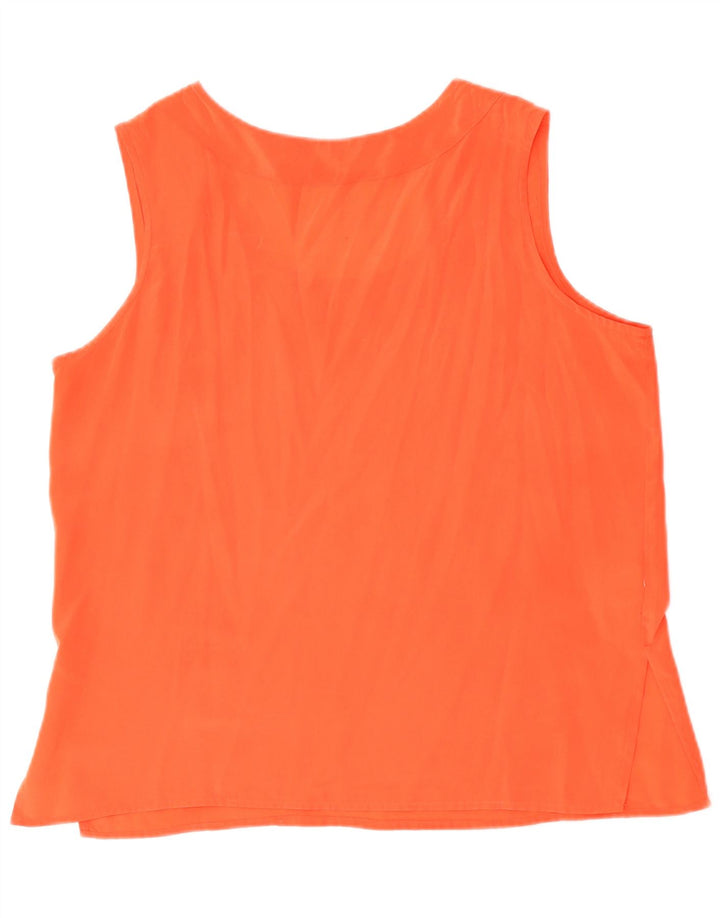 Vintage γυναικεία αμάνικη μπλούζα τοπ UK 14 Large Orange