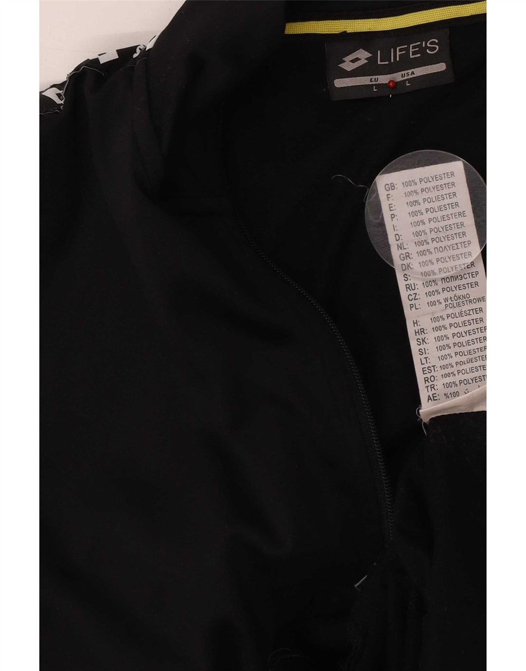 Lotto Girls Graphic αθλητική φόρμα Top Jacket 13-14 ετών μεγάλο μαύρο πολυεστέρα