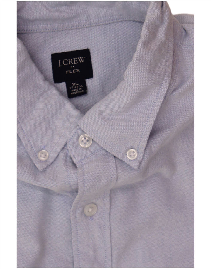 J. CREW Mens Flex Shirt Size 17 1/2 XL Blue Cotton