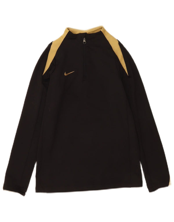 Φόρμα Nike Boys Dri Fit με φερμουάρ πουλόβερ φόρμα 8-9 ετών Small Black