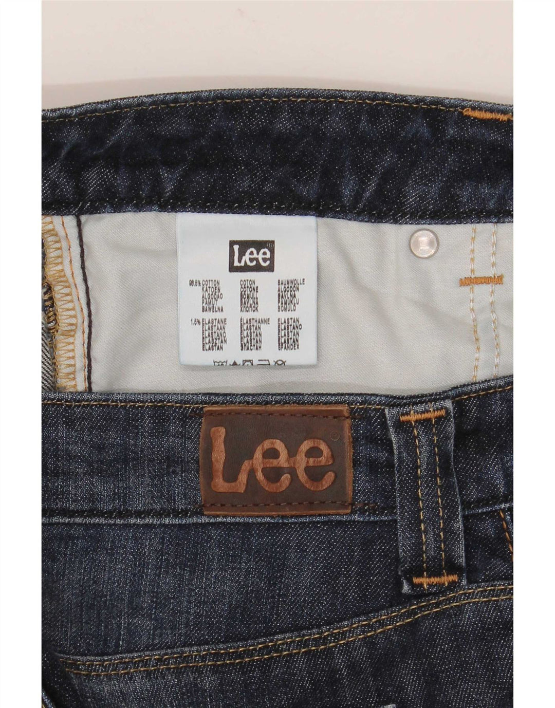 Lee Womens Marion Bootcut Jeans W30 L28 Navy Blue Cotton