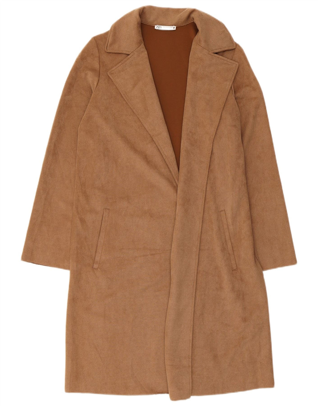 Zara Γυναικείο Πανωφόρι UK 10 Small Brown Polyester