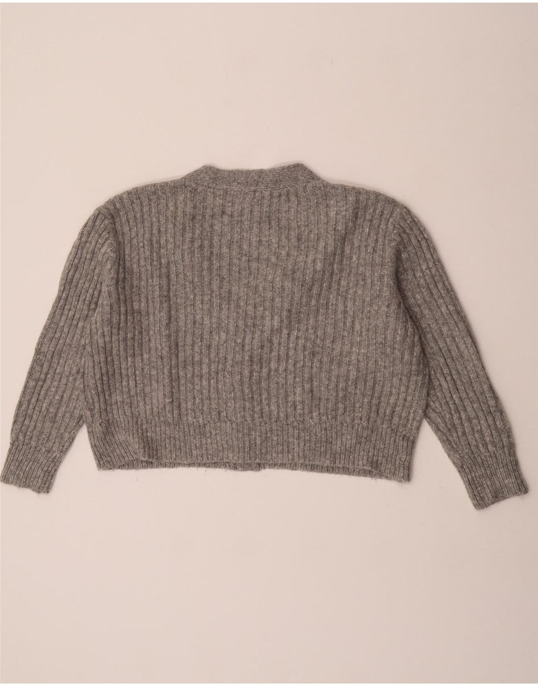 Marks & Spencer Γυναικείο Crop Oversized Ζακέτα πουλόβερ UK 16 Large Grey