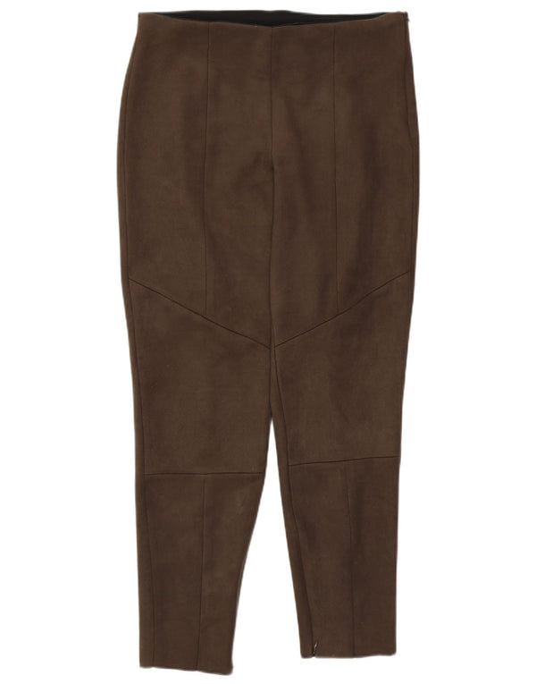 Zara Γυναικείο Skinny Cropped Παντελόνι Μεγάλο W30 L26 Καφέ