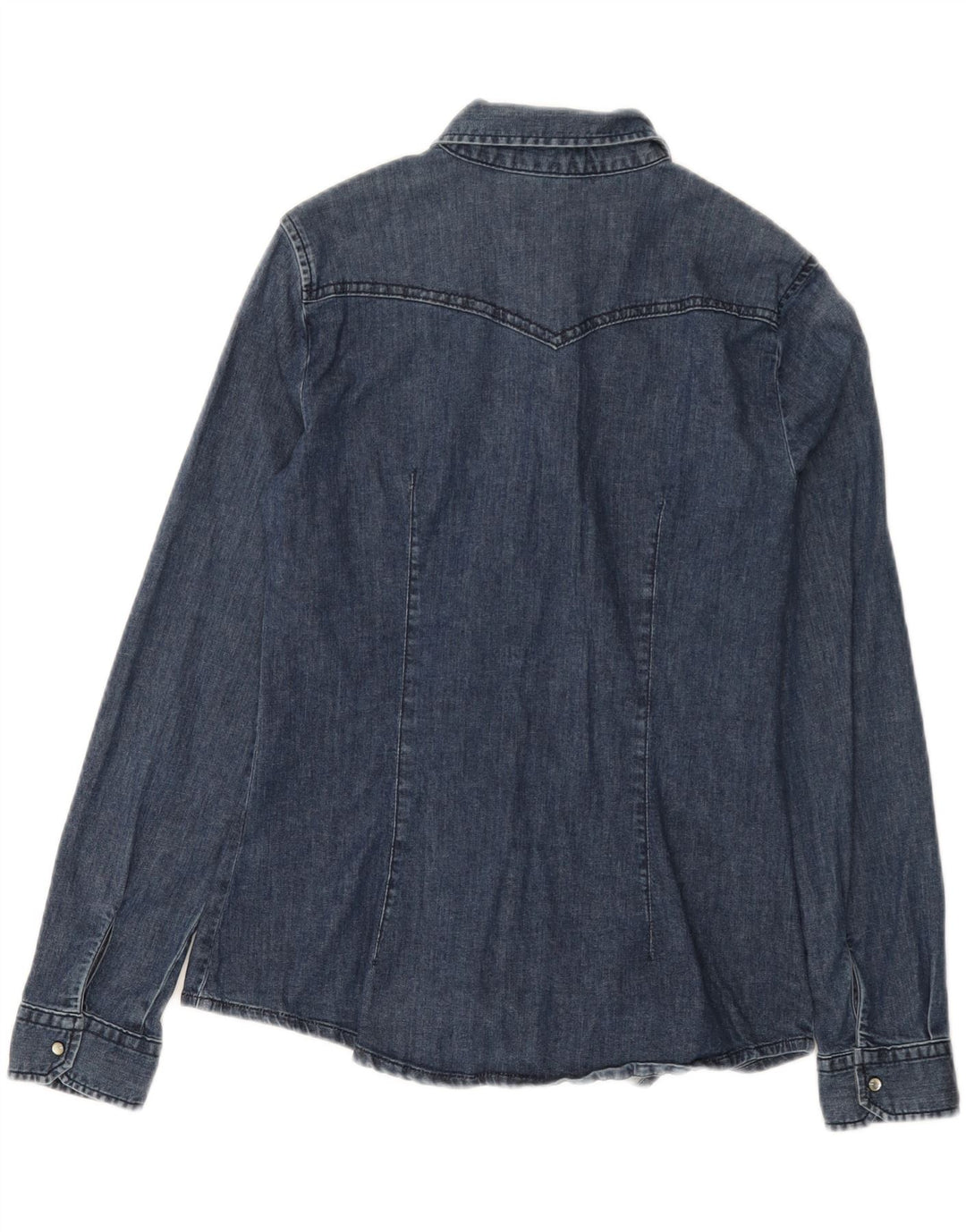 Sisley Γυναικείο τζιν πουκάμισο UK 10 Small Navy Blue