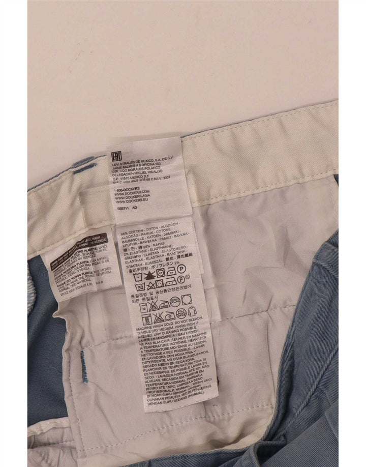 Dockers Mens Cargo Shorts W34 Large Blue Cotton