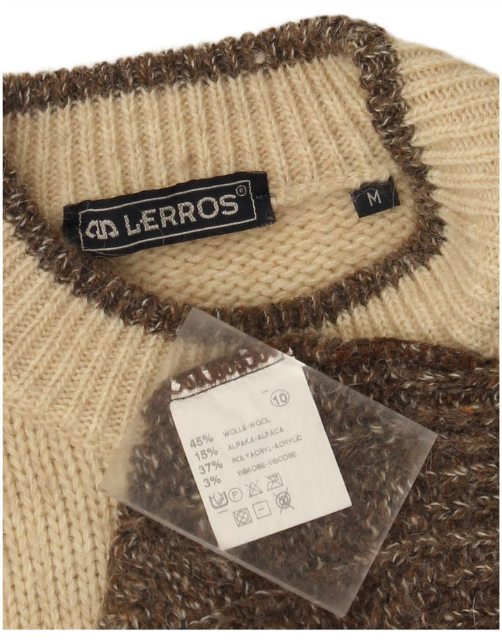 Ανδρικό πουλόβερ Lerros Crew Neck Jumper Μαλλί μεσαίου καφέ Fair Isle