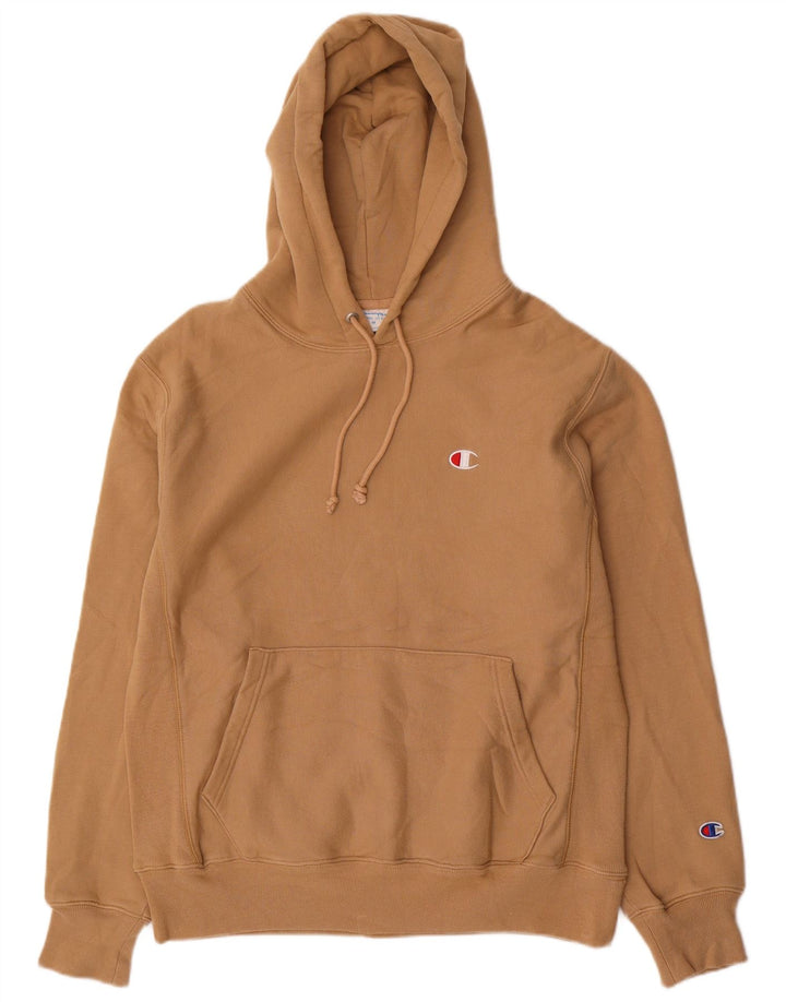 Champion Mens Hoodie Jumper Μεσαίο Μπεζ βαμβακερό