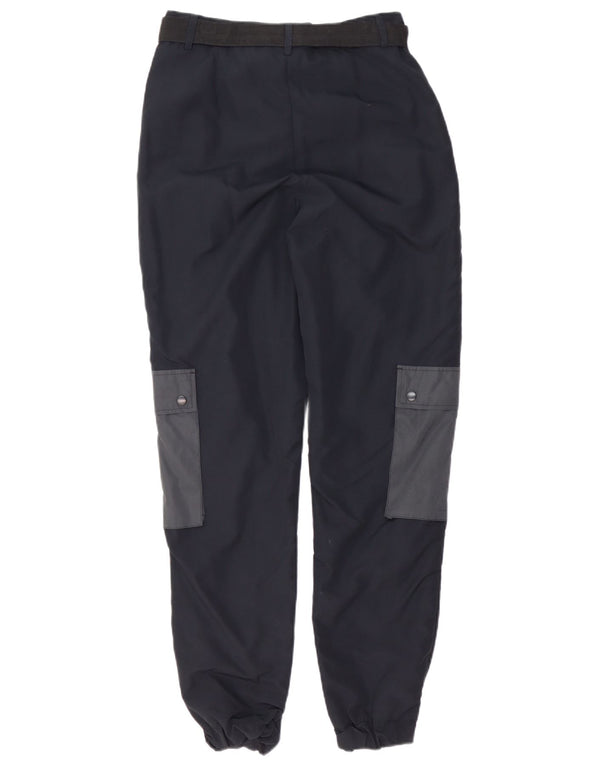 Ellesse Womens Joggers Cargo Παντελόνι UK 8 Small Black Colourblock Nylon