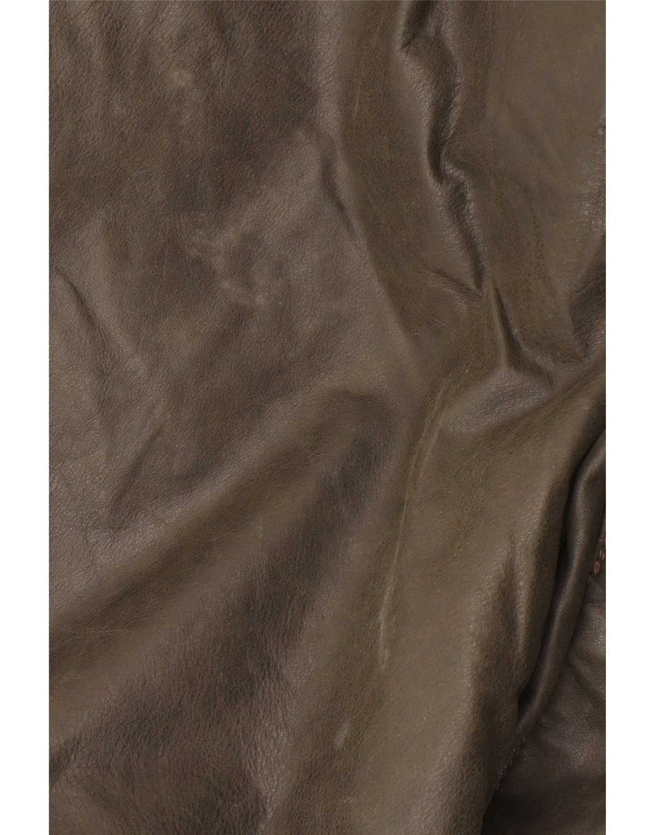 Vintage Ανδρικό Δερμάτινο Παλτό IT 50 Large Khaki