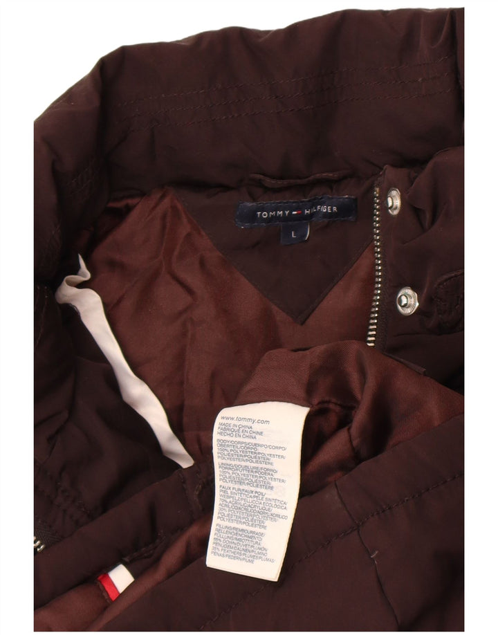 Tommy Hilfiger Γυναικείο padded Gilet UK 14 Large καφέ πολυεστέρας