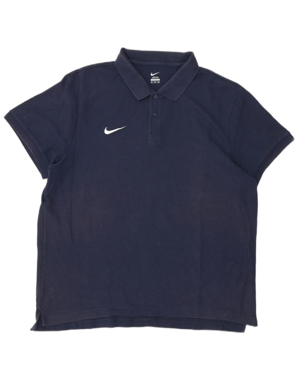 Ανδρικό μπλουζάκι πόλο Nike 2XL Navy Blue, βαμβακερό
