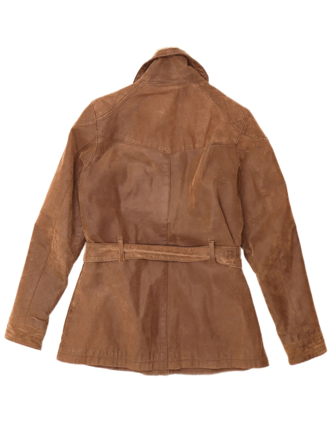 Fat Face Γυναικείο Vintage Fit Leather Jacket UK 12 Medium Brown