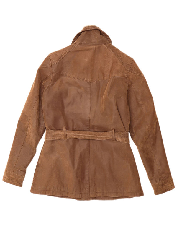 Fat Face Γυναικείο Vintage Fit Leather Jacket UK 12 Medium Brown