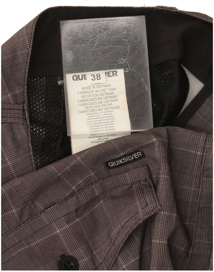 Ανδρικό σορτς Chino Quiksilver W38 XL Γκρι Houndstooth Πολυεστέρας
