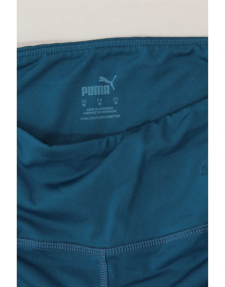Γυναικεία γραφικά κολάν Puma UK 12 Medium Blue Colorblock Πολυεστέρας