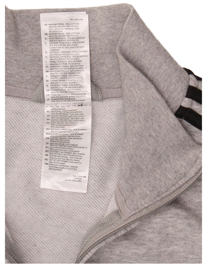 Γυναικεία αθλητική φόρμα Adidas Top μπουφάν με μεγάλο γκρι βαμβακερό φλύκταινα