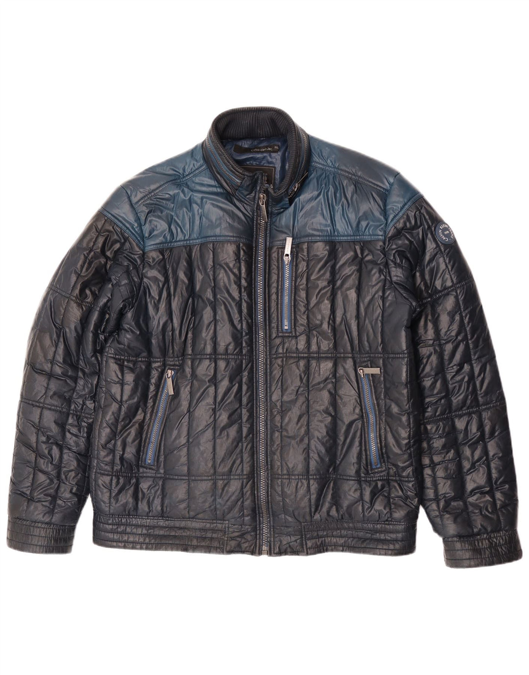 Calvin Klein Jeans Ανδρικό μπουφάν UK 44 2XL Navy Blue Colorblock