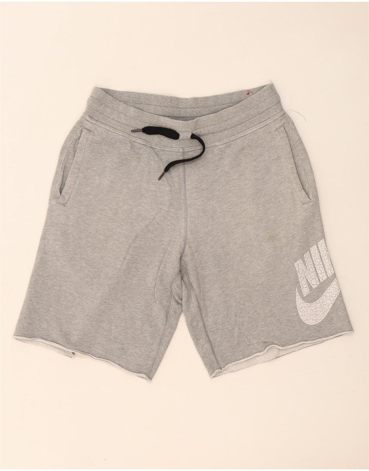 Ανδρικό γραφικό αθλητικό σορτς Nike από μεσαίο γκρι βαμβακερό
