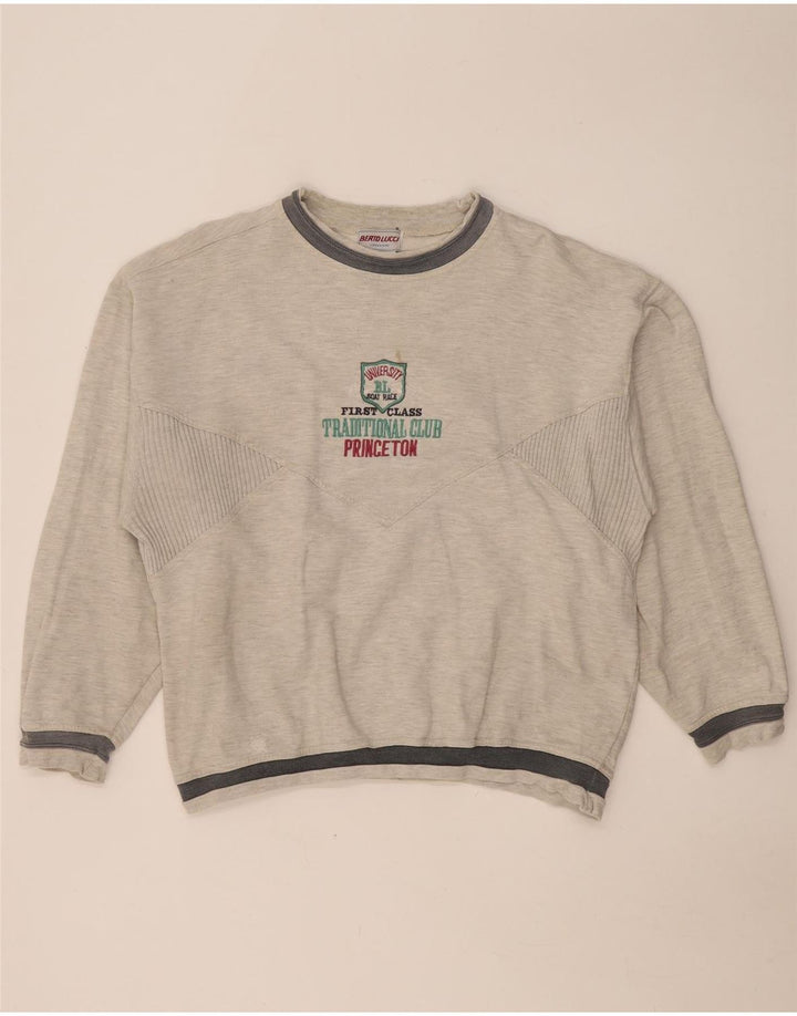 Berto Lucci Ανδρική μπλούζα Princeton Jumper Medium Grey Colourblock