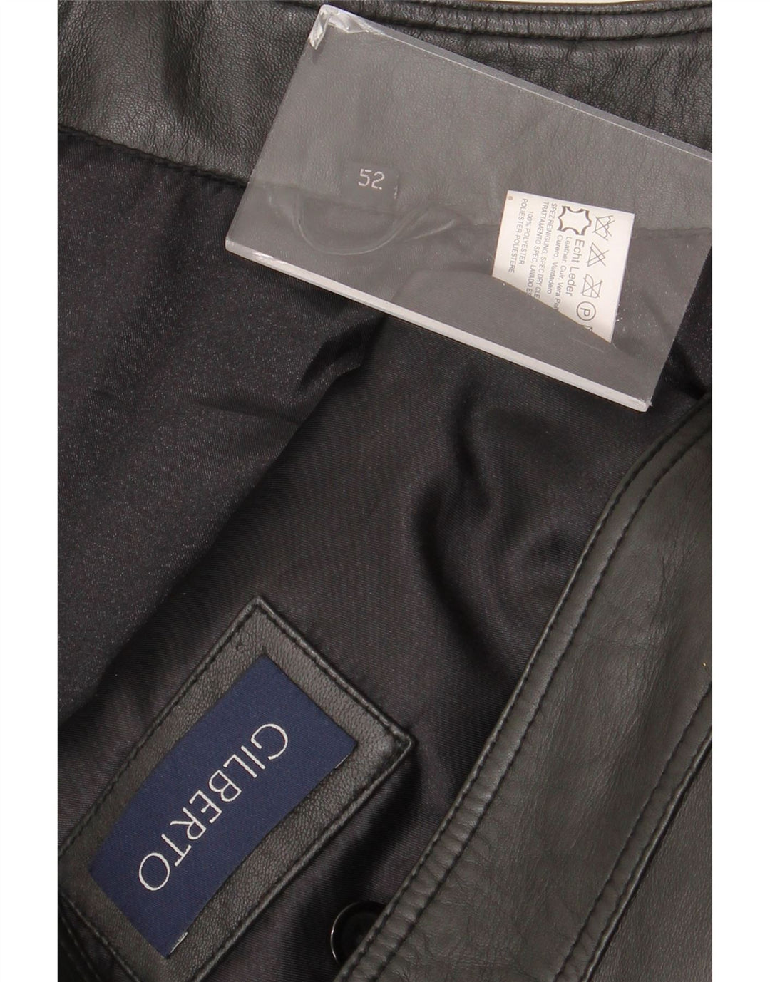 Gilberto Ανδρικό Δερμάτινο Gilet IT 54 2XL Μαύρο Δερμάτινο