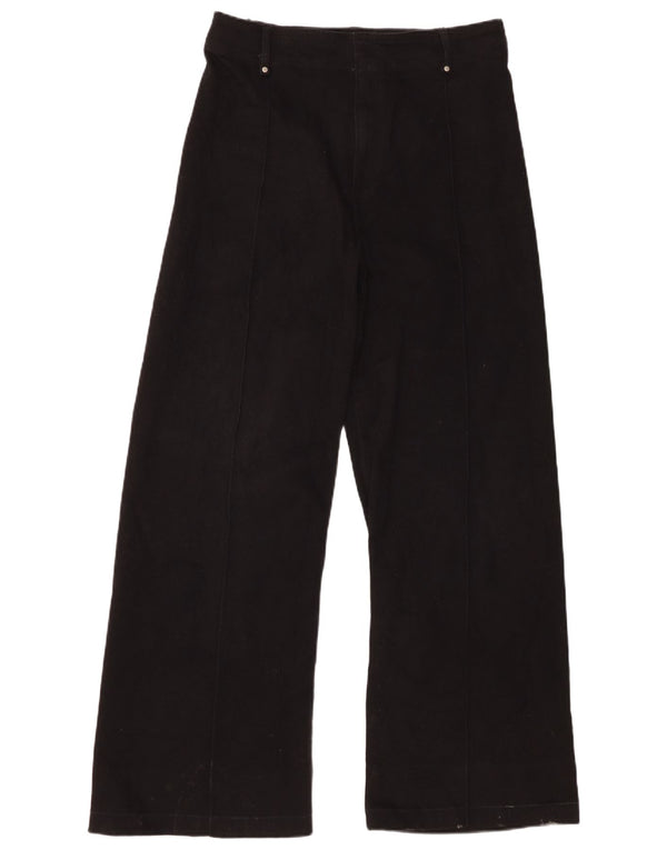 Zara Γυναικείο παντελόνι με φαρδύ πόδι EU 44 XL W34 L30 μαύρο βαμβακερό