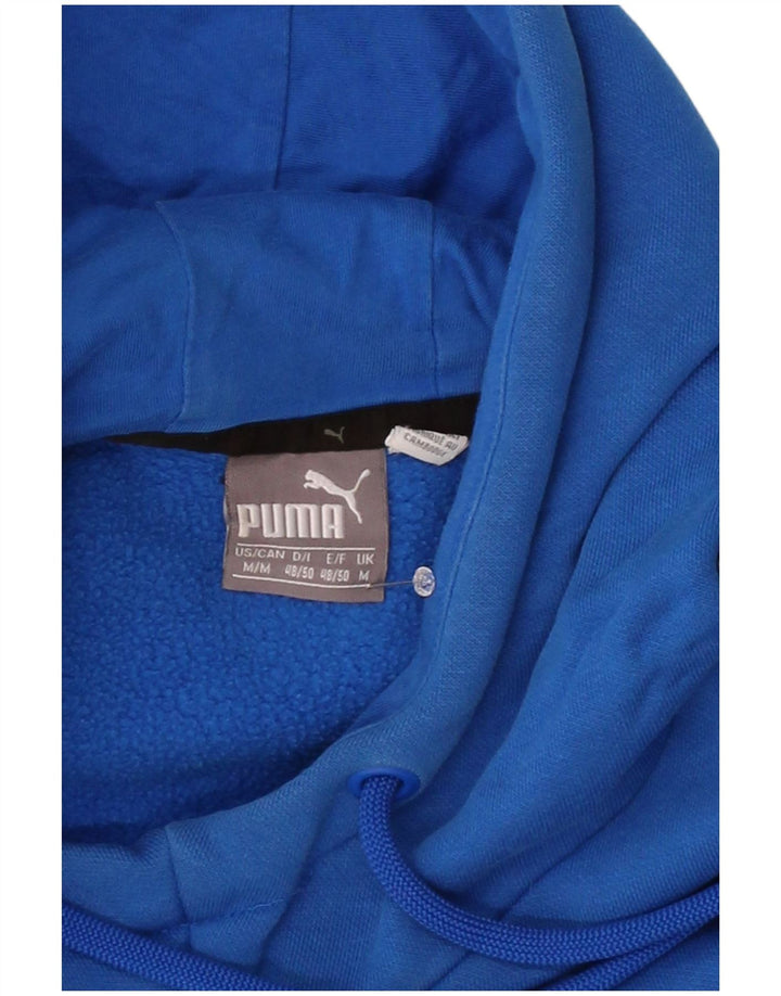 PUMA Mens Graphic Hoodie Jumper Medium Blue