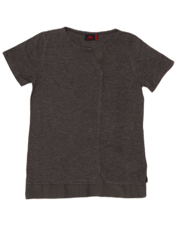 Kappa Γυναικείο T-Shirt Top UK 12 Medium Grey Polyester