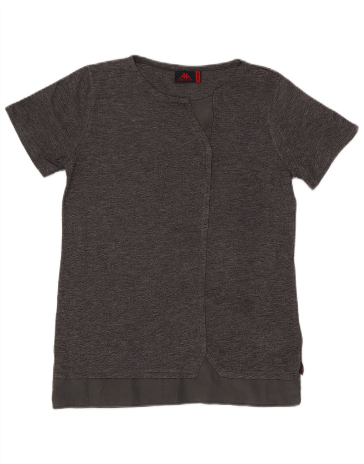 Kappa Γυναικείο T-Shirt Top UK 12 Medium Grey Polyester