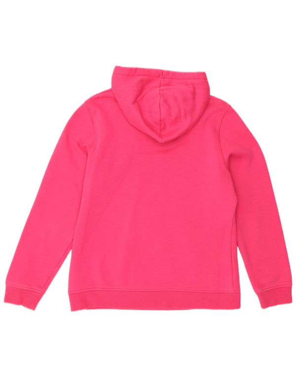 Canterbury Womens Graphic Hoodie Jumper UK 14 Large Pink Cotton