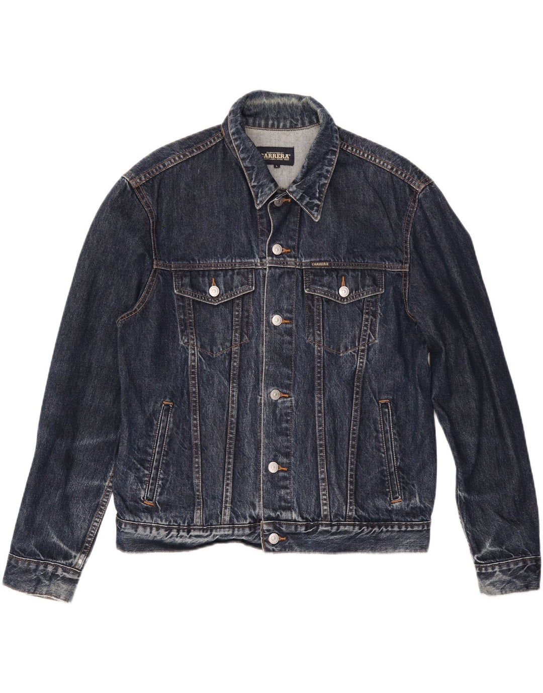 Carrera Ανδρικό Τζιν Μπουφάν UK 40 Large Navy Blue Cotton