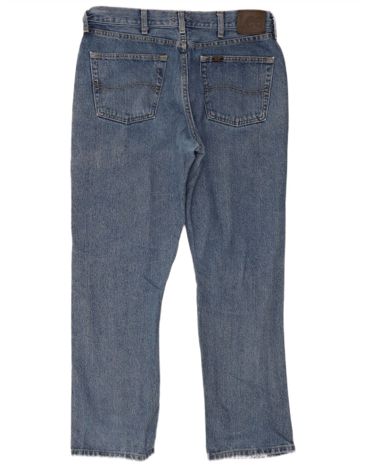 Lee Mens Straight Jeans W34 L29 Blue Cotton