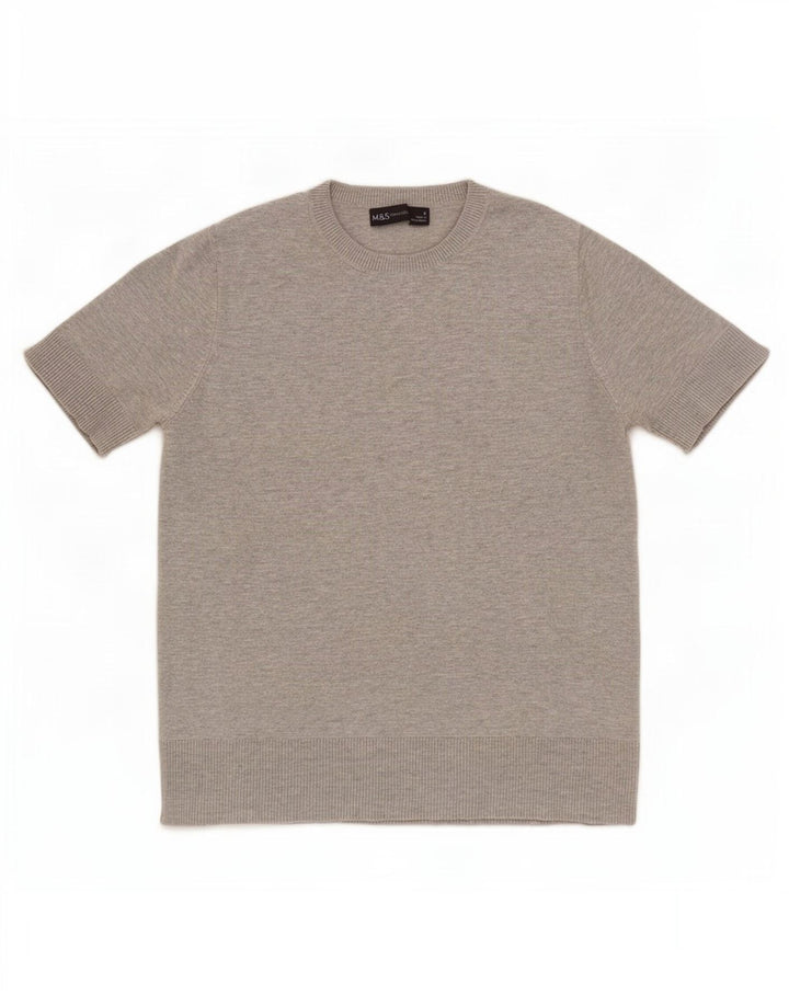 Marks & Spencer Γυναικείο T-Shirt Crop Top UK 8 Small Grey