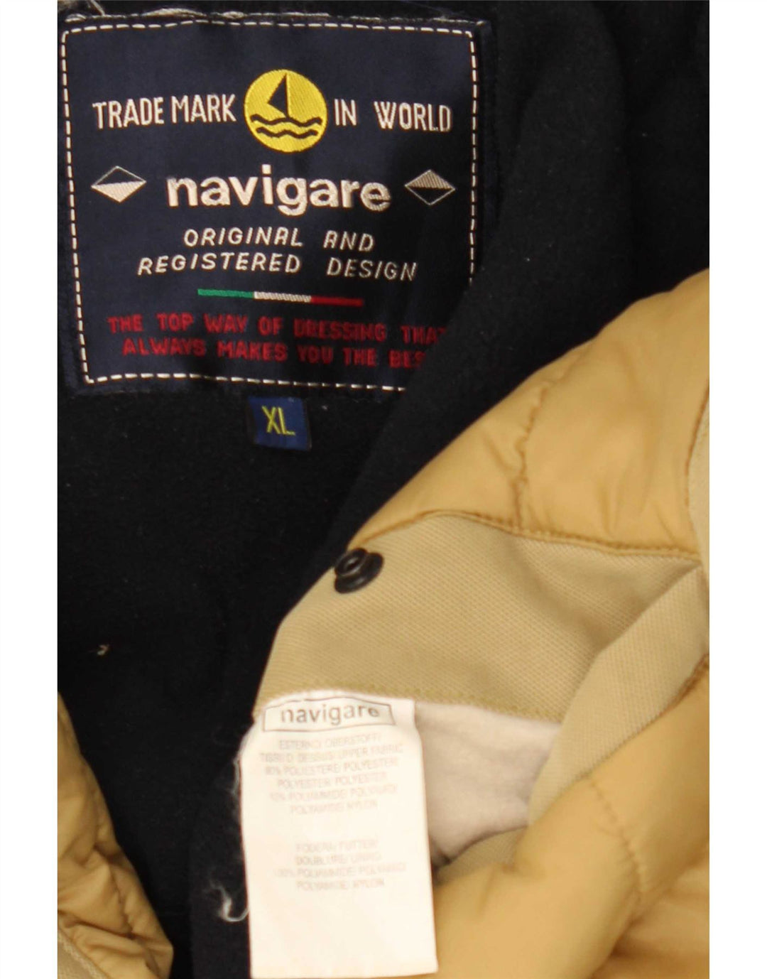 Ανδρικό μπουφάν Navigare Windbreaker UK 42 XL Beige Polyester