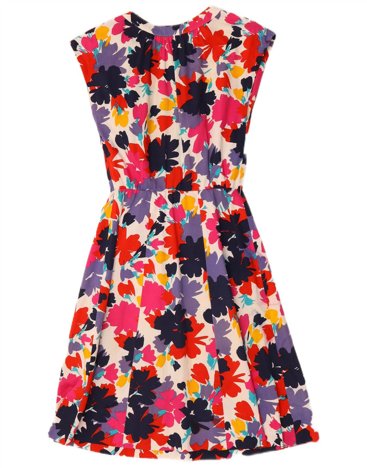 Vintage γυναικείο φόρεμα A-Line UK 12 Medium πολύχρωμο Floral