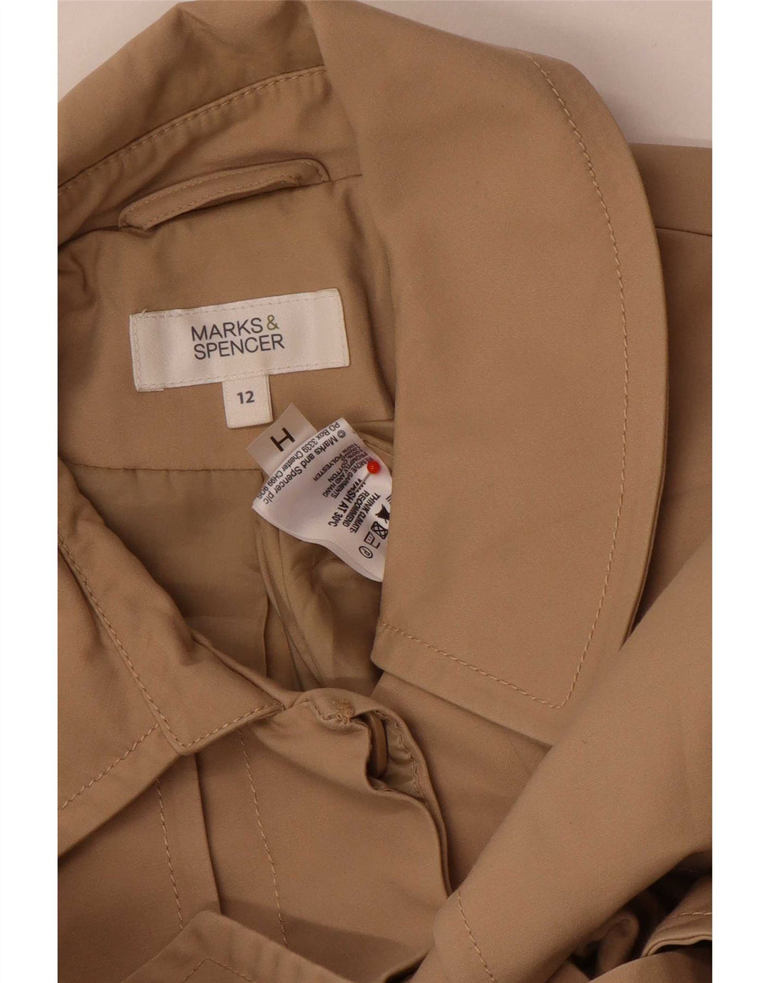 Marks & Spencer Γυναικεία καμπαρντίνα UK 12 Βαμβακερό μεσαίο μπεζ