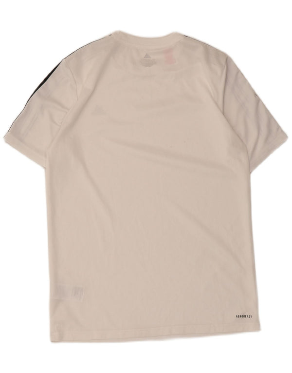 Adidas Boys Aeroready T-Shirt Top 15-16 Years XL White Polyester
