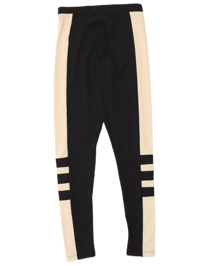 Γυναικεία κολάν ADIDAS UK 8 Small Black Colourblock Polyester