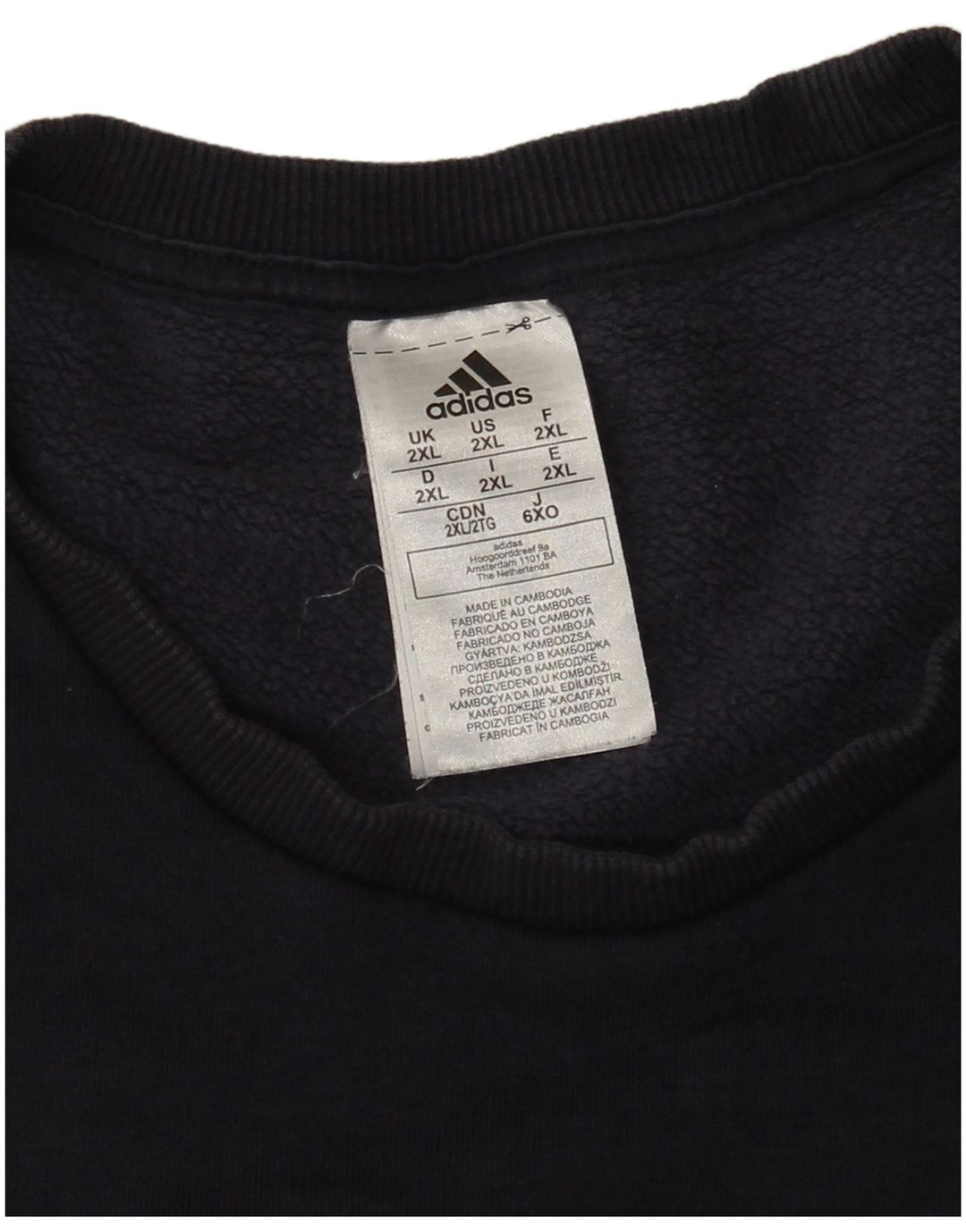 Ανδρικό φούτερ Adidas Jumper 2XL Navy Blue Cotton