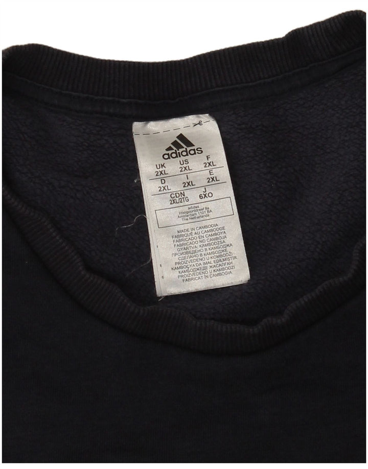 Ανδρικό φούτερ Adidas Jumper 2XL Navy Blue Cotton