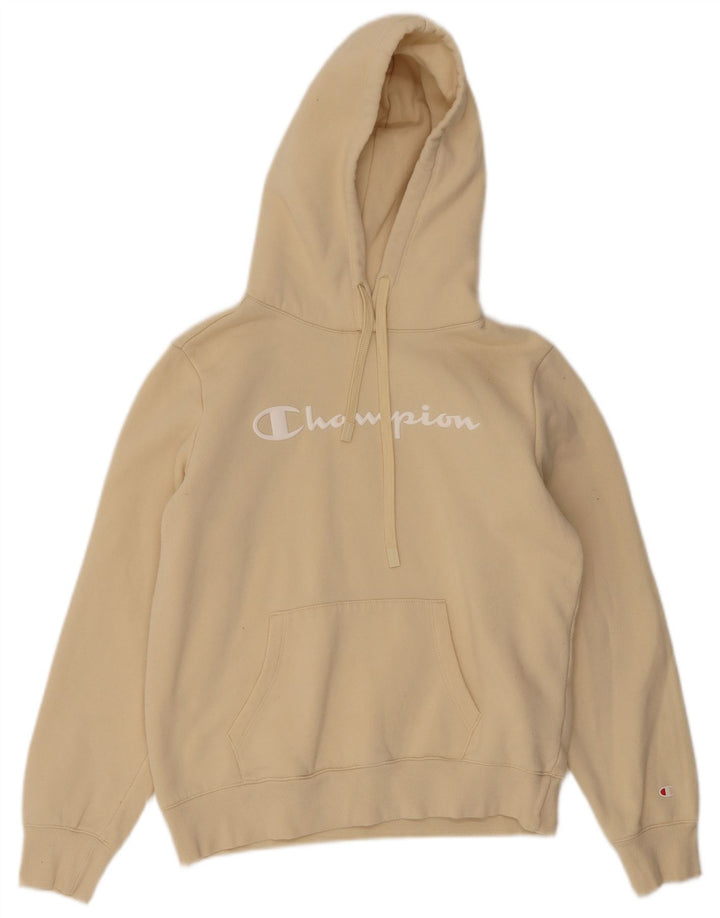 Ανδρικό Champion Graphic Hoodie Jumper από μεσαίο κίτρινο βαμβάκι