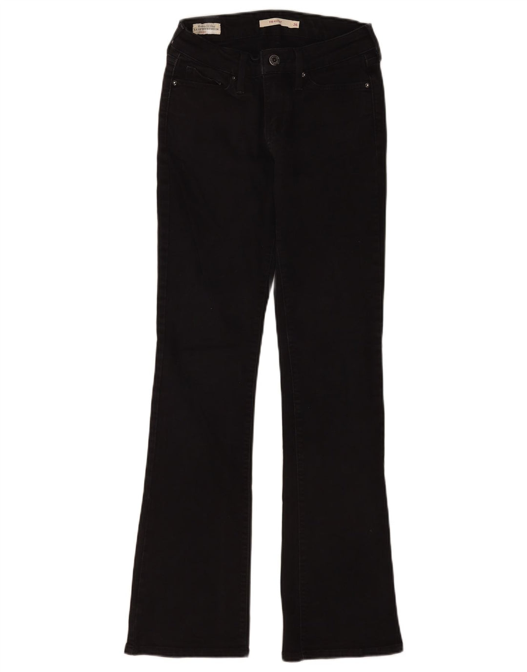 Levi's Womens 715 Bootcut Jeans W26 L32 Μαύρο βαμβακερό