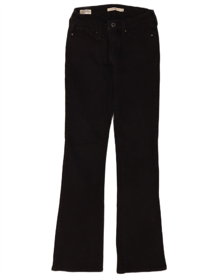 Levi's Womens 715 Bootcut Jeans W26 L32 Μαύρο βαμβακερό