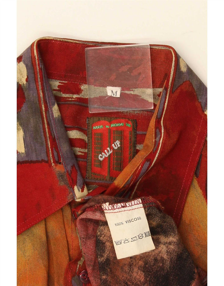 Vintage ανδρικό πουκάμισο με μεσαία πολύχρωμη βισκόζη