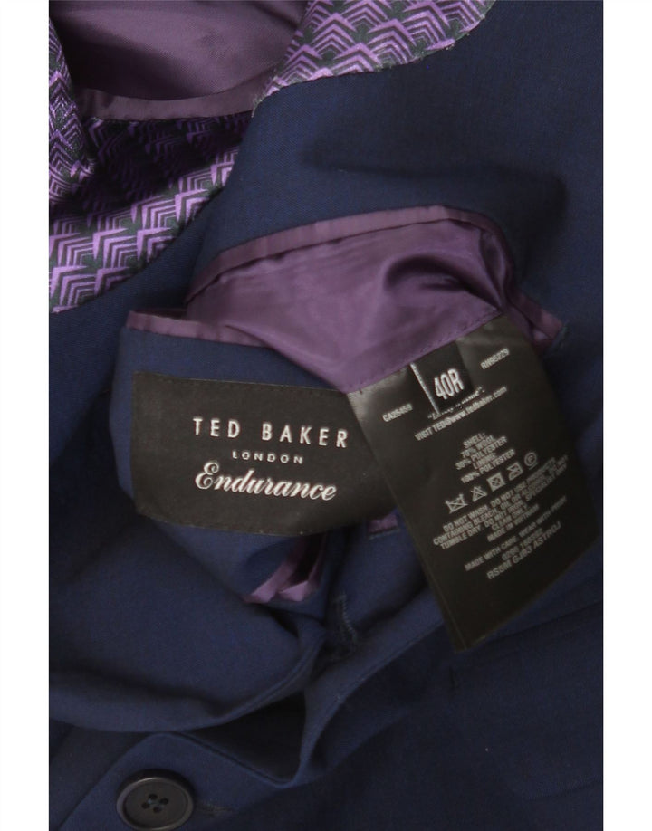 Ted Baker Ανδρικό σακάκι με 2 κουμπιά σακάκι UK 40 Large Navy Blue Wool