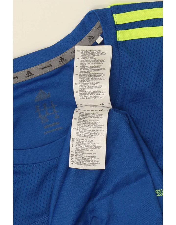 Ανδρικό τοπ Adidas μακρυμάνικο XL μπλε πολυεστέρας