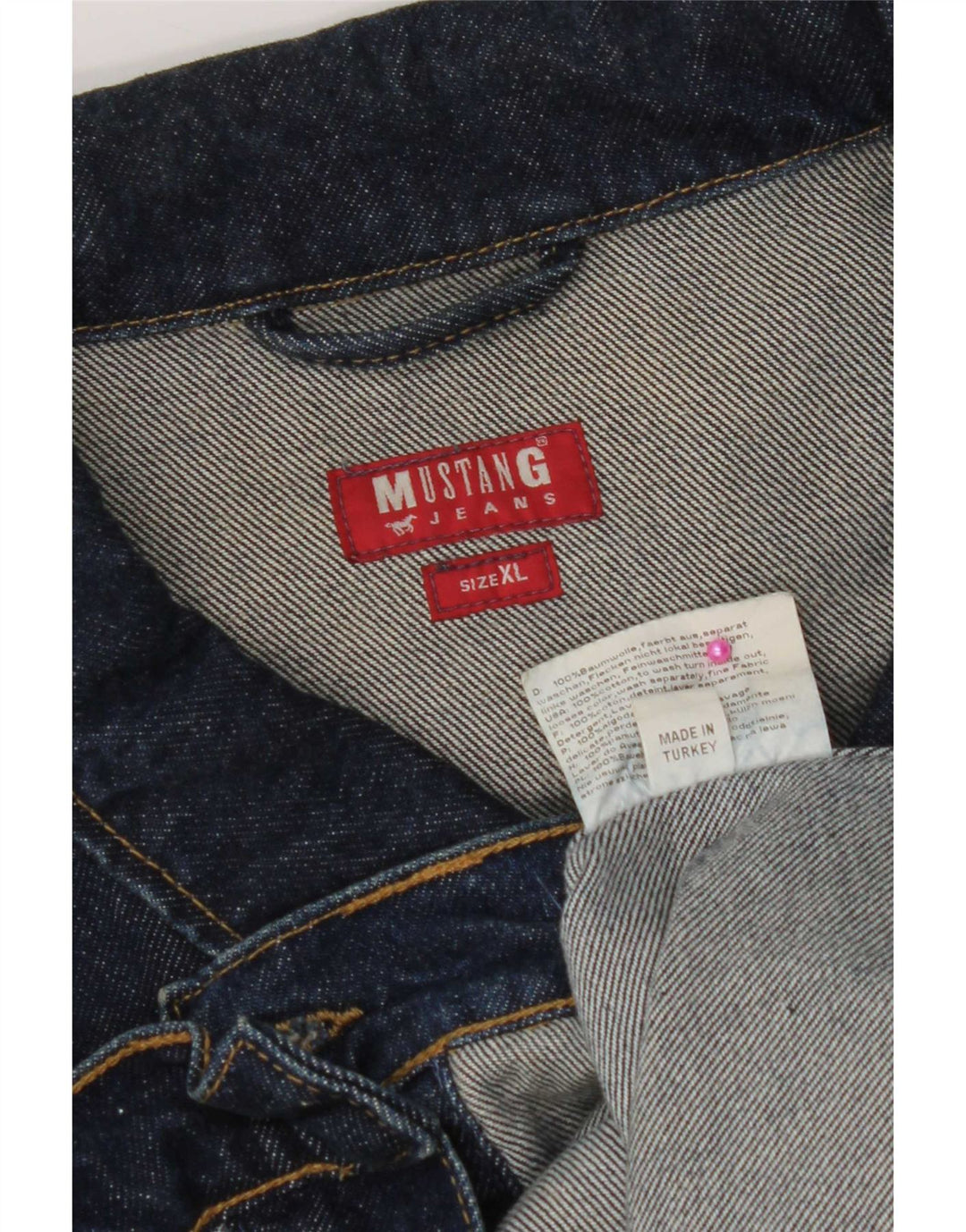 Mustang Ανδρικό Τζιν Μπουφάν UK 42 XL Navy Blue Cotton
