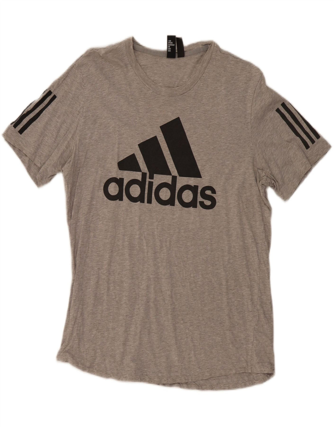 Ανδρικό γραφικό T-Shirt Adidas Top Μεσαίο γκρι βαμβακερό