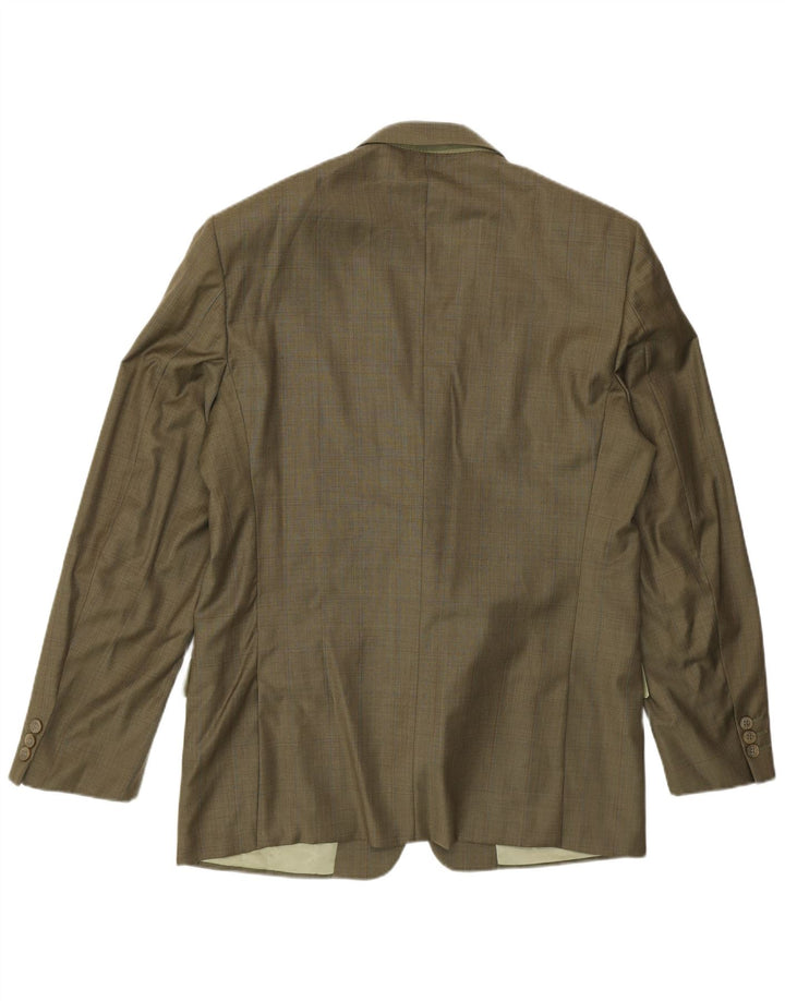 Facis Ανδρικό Μπουφάν Blazer 1 Κουμπί IT 50 Μεγάλο Χακί Νέο Μαλλί