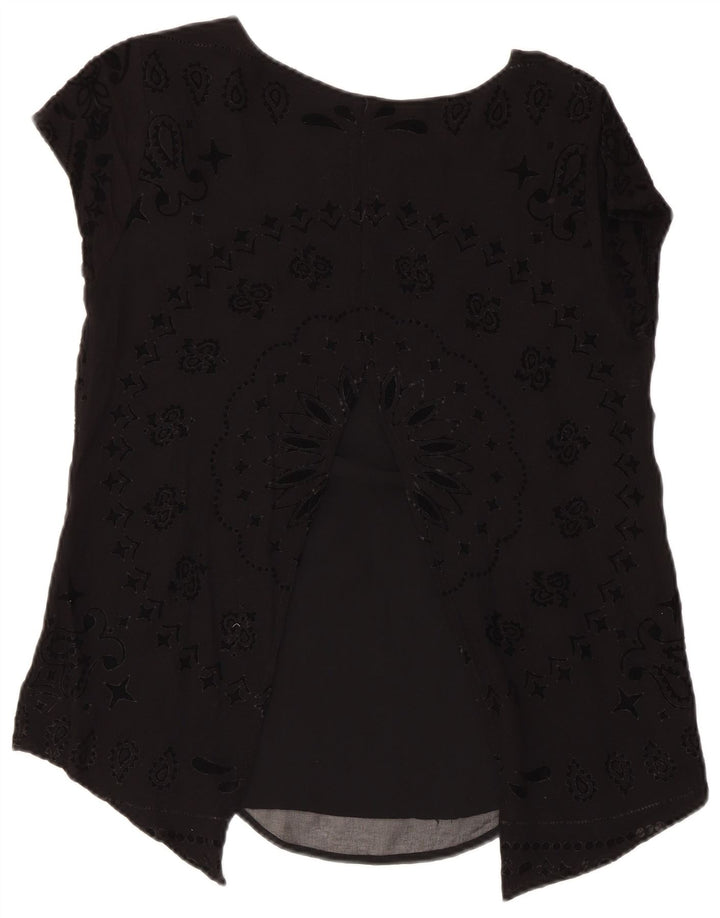 Γυναικεία μπλούζα Desigual Top UK 12 Medium Black Paisley